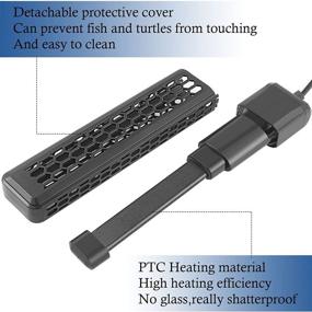 img 2 attached to 🐠 HITOP PTC Adjustable Aquarium Heater: Sturdy Fish Tank Heater with Protective Cover - Ideal for Fresh/Saltwater Fish/Turtle Tank up to 120 Gallons, 100W/200W/300W/400W