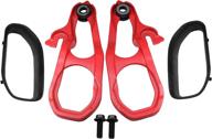 jdmspeed heavy duty front car tow hooks set with hardware, red - replacement for dodge ram 1500 dt (3.6l 5.7l engine) 2019-2022 - replaces oem parts: 82215268ab, 68272945ab логотип