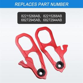 img 2 attached to JDMSPEED Heavy Duty Front Car Tow Hooks Set with Hardware, Red - Replacement for Dodge Ram 1500 DT (3.6L 5.7L Engine) 2019-2022 - Replaces OEM Parts: 82215268AB, 68272945AB