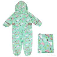 adorable dinosaur rain coat for baby girl | kids rain wear toddler rain poncho | one-piece rain suit | medium aquamarine m | ages 3-5 years логотип