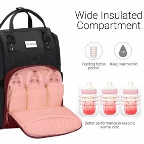 img 2 attached to COSYLAND Waterproof Diaper Bag Backpack With Large Capacity For Mom And Dad - Stylish Nappy Bag With Insulated Pockets, Stroller Straps, And Luggage Strap - Ideal For Travel And Daily Use