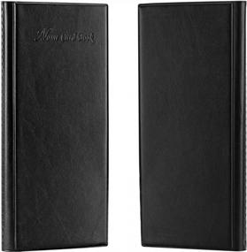 img 3 attached to 400 Card Capacity, Black Pu Leather Business Card Organizer Book For Men - MROCO Business Credit Card Holder.