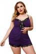 comfortable and stylish: plus size modal pajama set with lace details for women logo
