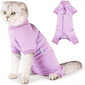 img 4 attached to Professional Cat Surgical Recovery Suit: Anti-Licking, Skin Disease Protection & Abdominal Wound Care For Male/Female Dogs