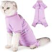 professional cat surgical recovery suit: anti-licking, skin disease protection & abdominal wound care for male/female dogs logo