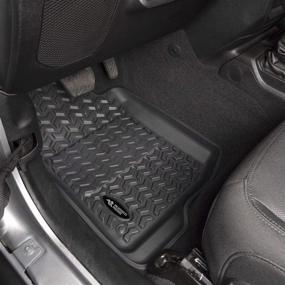 img 1 attached to 🚙 2020-Current Jeep Gladiator All-Terrain Floor Liner Kit by Rugged Ridge 12987.44 - Black