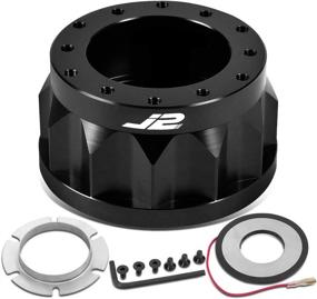 img 4 attached to 🔧 J2 Engineering J2-HUB-OR18-BK 2-inch 6-Bolt Aluminum Steering Wheel Hub Adapter in Black | Compatible with Accent, Tiburon, Genesis, and Miata