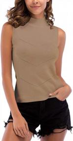 img 4 attached to Stay Cool And Chic This Summer With Gihuo Women'S High Neck Sleeveless Knit Top