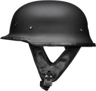 ilm german style motorcycle half helmet - unisex open face scooter cruiser chopper moped atv utv dot certified helmet (model z105) logo