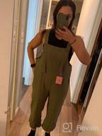 img 1 attached to Stylish Sleeveless Cotton Linen Jumpsuits For Women With Baggy Wide Legs By AMEBELLE review by Douglas First