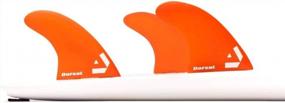 img 2 attached to Honeycomb FCS Base Thruster Set Of DORSAL Surfboard Fins In Orange, Featuring Hexcore Technology (3)