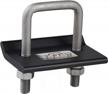 toptow 64703 trailer hitch tightener anti rattle clamp for 1.25 inch and 2 inch receiver hitches, aluminum stabilizer plate, high grade steel u-bolt - no wobble (black finish) logo