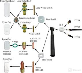 img 3 attached to 🔥 TIG Insulated Class Cup #8 (1/2" & 12.5mm Orifice) Temperature Resistant O-rings: 14pcs for SR WP 9 17 18 20 25 26 TIG Welding Torch