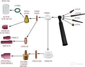 img 1 attached to 🔥 TIG Insulated Class Cup #8 (1/2" & 12.5mm Orifice) Temperature Resistant O-rings: 14pcs for SR WP 9 17 18 20 25 26 TIG Welding Torch