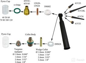 img 2 attached to 🔥 TIG Insulated Class Cup #8 (1/2" & 12.5mm Orifice) Temperature Resistant O-rings: 14pcs for SR WP 9 17 18 20 25 26 TIG Welding Torch