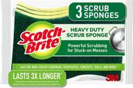 🧽 scotch-brite heavy duty scrub sponge, 3-pack - ultimate cleaning & scrubbing power at your fingertips logo