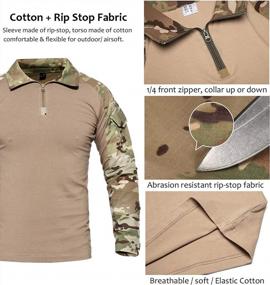 img 1 attached to Men'S Tactical Combat Shirt For Outdoor Adventures - CARWORNIC Assault Military Army T Shirt
