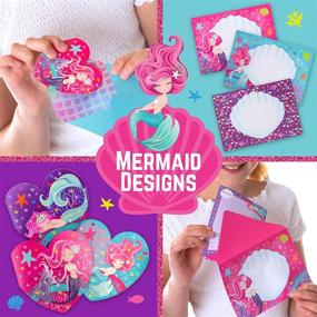 img 1 attached to Mermaid Stationery Gift Set for Girls, 45-Piece Letter Writing Kit with Envelopes, Paper, Cards, and More, Perfect Mermaid Gifts for Girls Ages 9-12