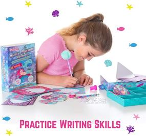 img 3 attached to Mermaid Stationery Gift Set for Girls, 45-Piece Letter Writing Kit with Envelopes, Paper, Cards, and More, Perfect Mermaid Gifts for Girls Ages 9-12