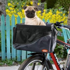 img 4 attached to Ездите стильно с велосипедной корзиной PAWISE для собак: идеально подходит для маленьких и средних собак