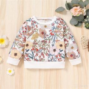 img 3 attached to Leopard/Tie Dye Toddler Baby Girls Sweatshirt - Casual Blouse Top Pullover Shirt for Fall and Winter Fashion Outfit