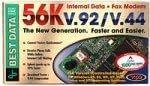 📠 top-rated 56k internal v.92 fax modem: best data 56sf92 logo