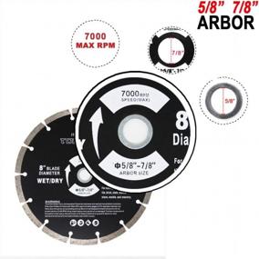 img 1 attached to Premium 8-Inch Segmented Wet/Dry Diamond Blade For Metal, Masonry, Aluminum, Steel, And Wood - Toolman STH047