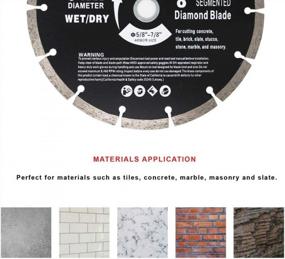 img 3 attached to Premium 8-Inch Segmented Wet/Dry Diamond Blade For Metal, Masonry, Aluminum, Steel, And Wood - Toolman STH047