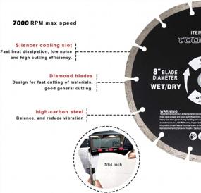 img 2 attached to Premium 8-Inch Segmented Wet/Dry Diamond Blade For Metal, Masonry, Aluminum, Steel, And Wood - Toolman STH047