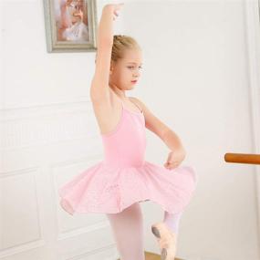 img 1 attached to Camisole Leotard Glitter Skirted Toddler Girls' Clothing via Active