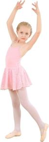 img 4 attached to Camisole Leotard Glitter Skirted Toddler Girls' Clothing via Active