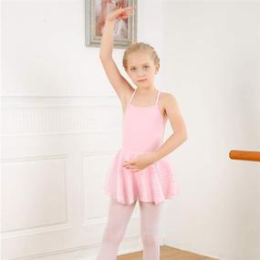 img 2 attached to Camisole Leotard Glitter Skirted Toddler Girls' Clothing via Active