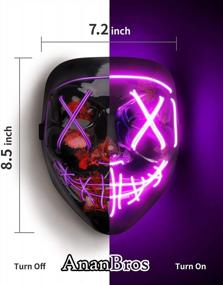 img 1 attached to Light Up Your Halloween With AnanBros Scary LED Mask For Men, Women And Kids!