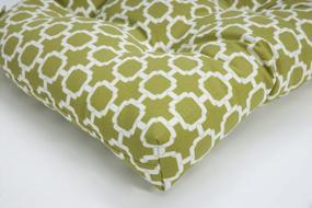 img 2 attached to 🪑 Подушка с зеленым чехлом Pillow Perfect Hockley Pear для турецкой скамьи/качели - использование внутри и на открытом воздухе, 56" x 18