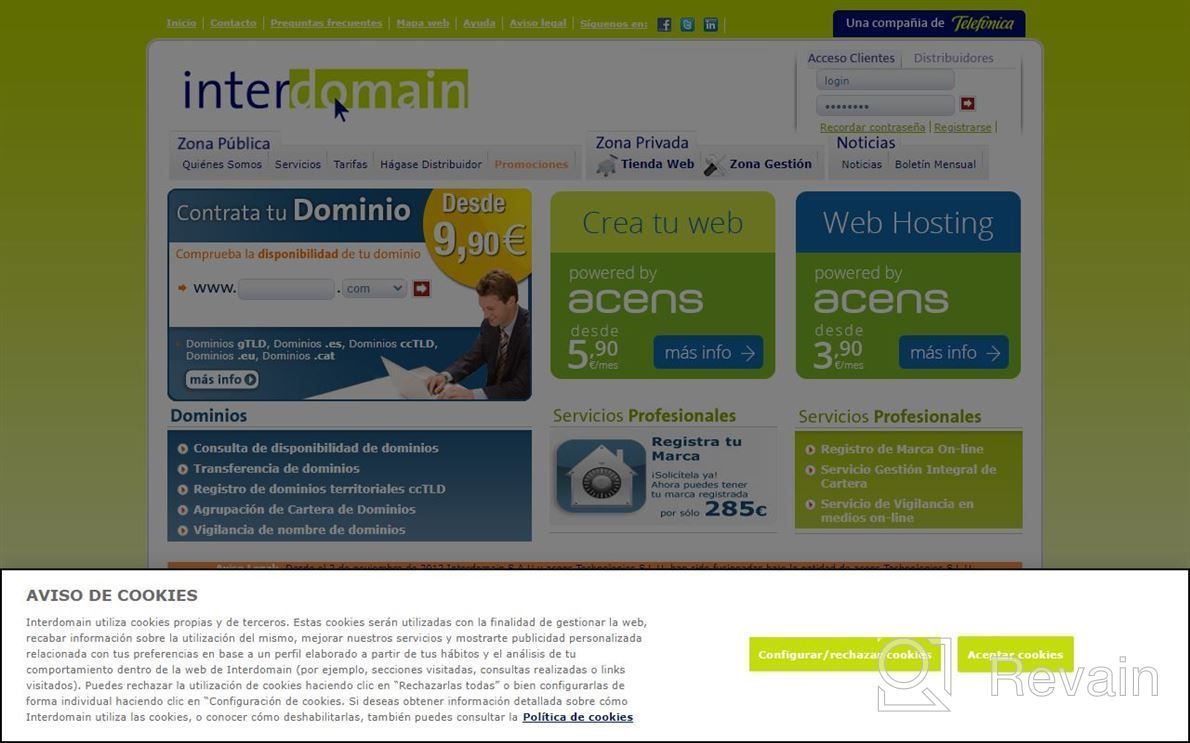 img 1 attached to Interdomain Domain Registration review by Brian Inman