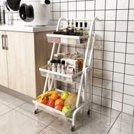 efficient storage made simple: benoss 3 tier adjustable utility cart with wheels and removable storage wire baskets logo