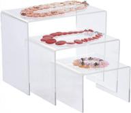 organize and showcase with set of 3 rectangular clear acrylic nesting displays logo