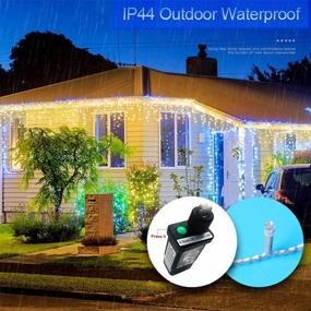 img 2 attached to 99Ft 8 Modes Christmas Lights Outdoor Decorations - 228 Drops LED String Light Indoor Decor For Wedding, Party & Holiday Warm White