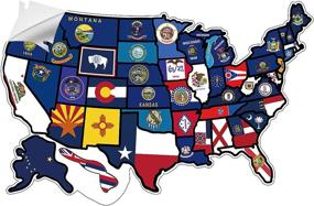 img 4 attached to State Sticker Travel Map Accessories Exterior Accessories at Bumper Stickers, Decals & Magnets