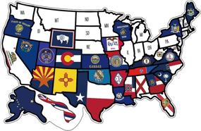 img 3 attached to State Sticker Travel Map Accessories Exterior Accessories at Bumper Stickers, Decals & Magnets