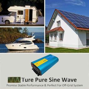 img 1 attached to 🔌 GISIAN 500W Pure Sine Wave Power Inverter: DC 12V to AC 110V Converter for Car/Boat/Solar System with USB Port and AC Outlets