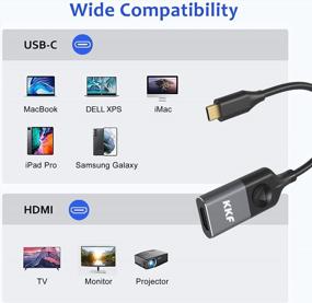 img 1 attached to Наслаждайтесь потрясающим дисплеем 4K с частотой 30 Гц с адаптером KKF USB C-HDMI — идеально подходит для MacBook, Chromebook, Dell и других устройств!