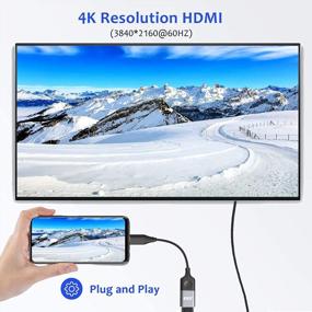 img 2 attached to Enjoy Stunning 4K @30Hz Display With KKF USB C To HDMI Adapter - Perfect For MacBook, Chromebook, Dell And More!