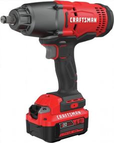 img 4 attached to CRAFTSMAN V20* Impact Wrench Kit, Hog Ring, Cordless, 1/2-Inch (CMCF900M1)