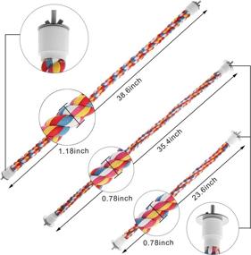 img 3 attached to 🐦 Jusney Comfy Perch Bird Rope Bungee Toy - Ideal Parrot Perches and Toys [1 Pack]