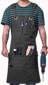 img 4 attached to Get The Ultimate Protection And Convenience With GOBANNEY'S Woodworking Apron - Waterproof And Durable With 6 Handy Tool Pockets!