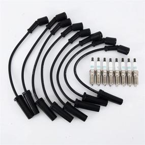 img 2 attached to 🔌 Set of 16 41-114 Spark Plugs &amp; 758EE Wires for 2014-2021 Escalade Tahoe Camaro Corvette Express Silverado 1500 2500 3500 Suburban Yukon XL Sierra Savana with 4.3L 5.3L 6.2L 6.6L Engines