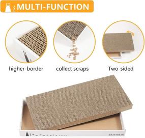 img 3 attached to 🐾 Smartbean Cardboard Scratcher Pad: Durable & High Density Cat Scratch Pad, Indoor Toy for Cats with Double-Sided Design for Long-lasting Use