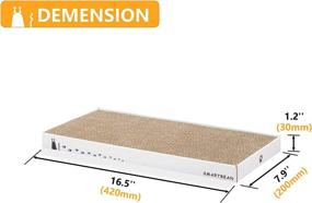 img 2 attached to 🐾 Smartbean Cardboard Scratcher Pad: Durable & High Density Cat Scratch Pad, Indoor Toy for Cats with Double-Sided Design for Long-lasting Use