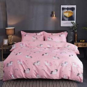 img 2 attached to Пододеяльник Unibedding Girls Unicorn Duvet Cover